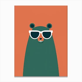 Bear In Sunglasses Canvas Print