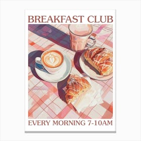 Breakfast Club Yogurt, Coffee And Bread 4 Canvas Print