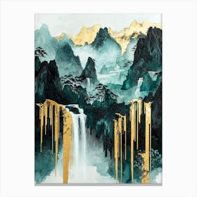 Tian Shan Golden Peaks - Dreamy Minimalism Canvas Print