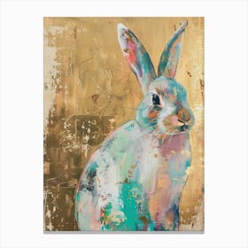 Bunny Gold Effect Collage 6 Canvas Print