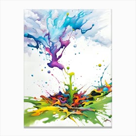Colorful Splashes Canvas Print