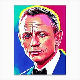 Daniel Craig Pop Movies Art Movies Canvas Print