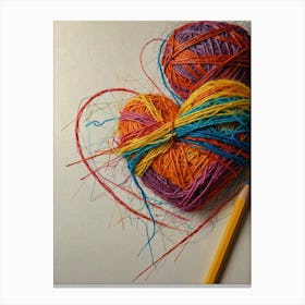 Heart Of Yarn 8 Canvas Print