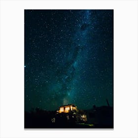 Home Under The Starry Night Canvas Print