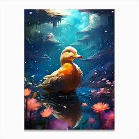 Duck In The Water 1 Canvas Print