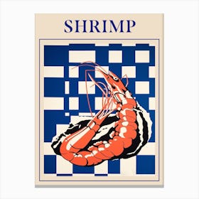 Shrimp Seafood Poster Canvas Print