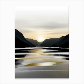 Sunset On The Lake 3 Canvas Print