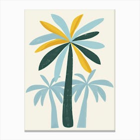 Palm Tree Flat Illustration 2 Canvas Print