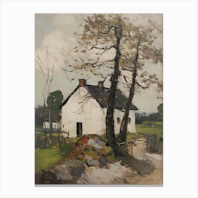 A Cottage In The English Country Side Painting 13 Canvas Print