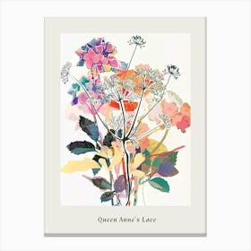Queen Anne S Lace 1 Collage Flower Bouquet Poster Canvas Print
