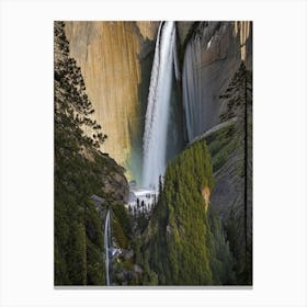 Horsetail Falls, United States Realistic Photograph (3) Canvas Print