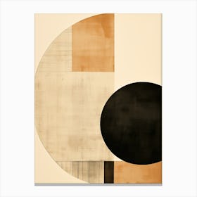 Abstract Paradox: Beige Circles Alchemy Canvas Print