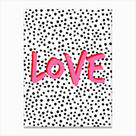 Love Polkadot Canvas Print