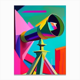 Telescope Abstract Modern Pop Space Canvas Print