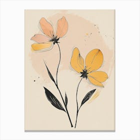 Belmopan Flower Market Boho Minimalist Style Canvas Print