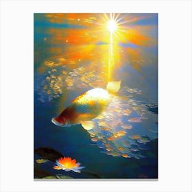 Yotsushiro Koi Fish Monet Style Classic Painting Canvas Print