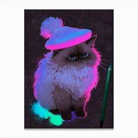 Cat In A Hat 12 Canvas Print