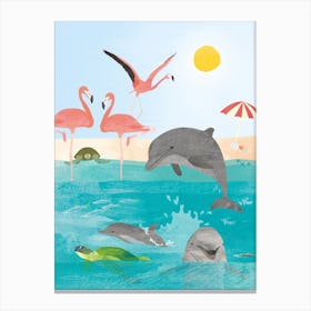 Tropical Animals Canvas Print