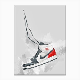 Sneakers Nike Jordan Painting Canvas Print