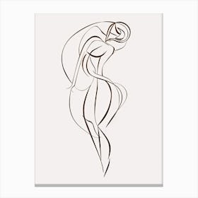 Line Art Woman Body 29 Canvas Print
