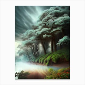 Forest By The Water Canvas Print
