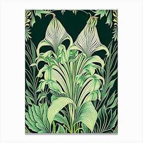 Hosta 3 Floral Botanical Vintage Poster Flower Canvas Print