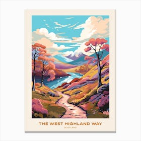 The West Highland Way Scotland 3 Hike Poster Canvas Print