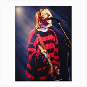 Superstars Kurt Cobain Red Jacket 1 Canvas Print