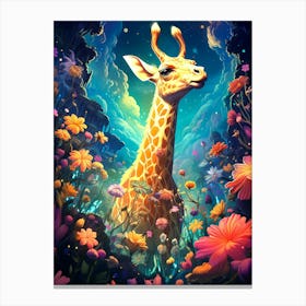 Giraffe In The Forest Canvas Print