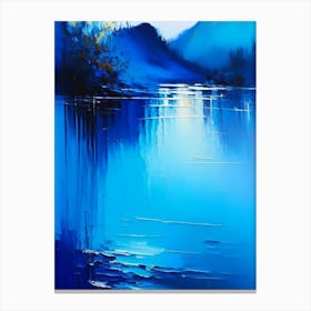 Blue Lake Landscapes Waterscape Bright Abstract 1 Canvas Print