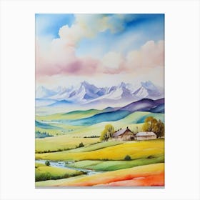 Landscape With Mountains 3 Canvas Print