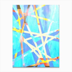 Tangled - Teal Yellow Canvas Print