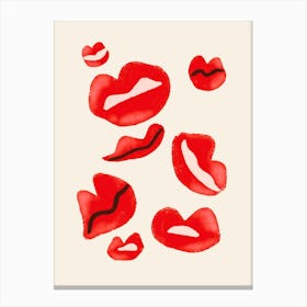 Red Lips Canvas Print
