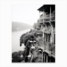 Portofino, Italy, Black And White Photography 2 Canvas Print