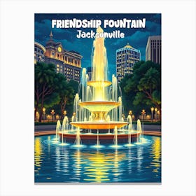 Friendship Fountain Canvas Print