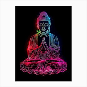 Neon Buddha Canvas Print