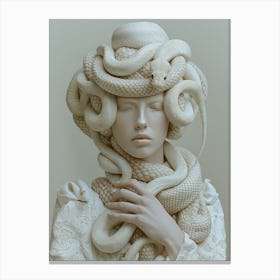 "Woman with Snakes: Surreal Masterpiece" Canvas Print