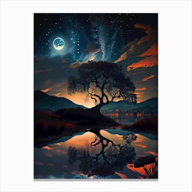 Nebula tree Canvas Print