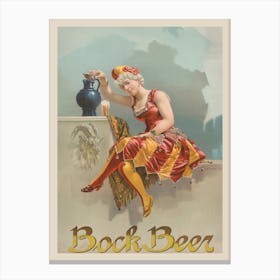 Bock Beer Vintage Advert Canvas Print
