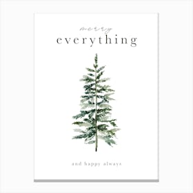 Merry Everything Tree Canvas Print