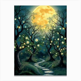 Moonlight Forest Canvas Print