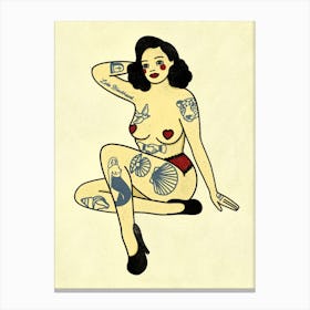 Louise Pin Up Canvas Print