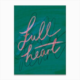 Full Heart - Forest and Pink Canvas Print
