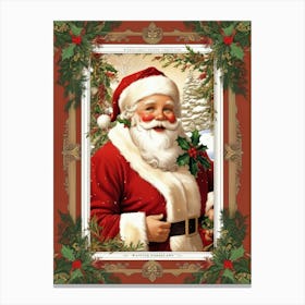 Santa Claus Style William Morris5 Canvas Print