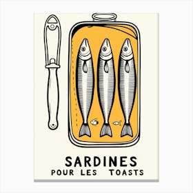 Sardines Pour Les Toasts Canvas Print