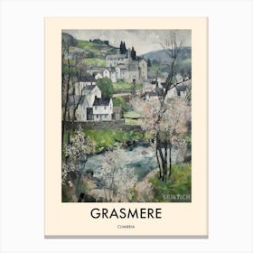 Grasmere (Cumbria) Painting 2 Travel Poster Canvas Print