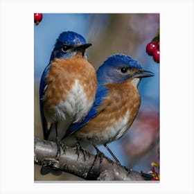 Eastern Bluebird-Reimagined 40 Canvas Print