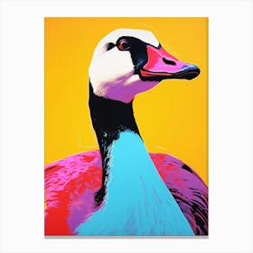 Andy Warhol Style Bird Canada Goose 3 Canvas Print