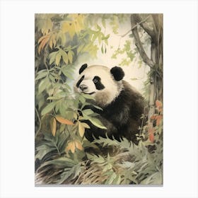 Storybook Animal Watercolour Giant Panda 1 Canvas Print