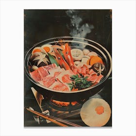 Sukiyaki Japanese Dish Mid Century Modern 3 Canvas Print
